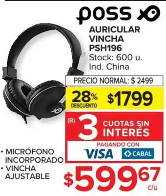 Carrefour Auricular Vincha PSH196 oferta