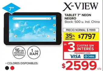 Carrefour Tablet 7" Neon Negro oferta