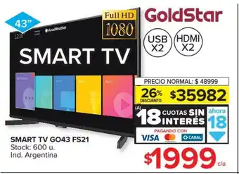 Carrefour Smart TV GO43 FS21 oferta