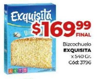 Diarco Exquisita Bizcochuelo x 540 gr oferta