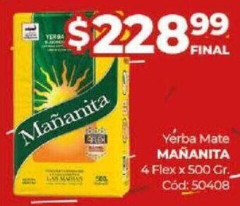 Diarco Mañanita Yerba Mate 4 Flex x 500 gr oferta