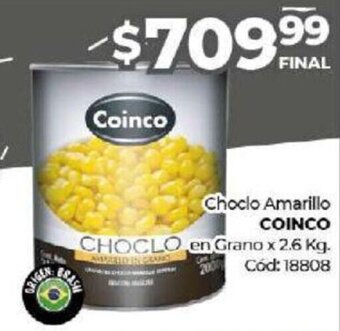 Diarco Coinco Choclo Amarillo en Grano x 2.6 Kg oferta
