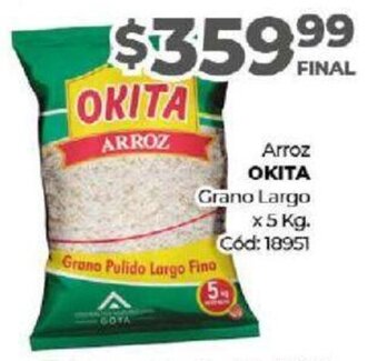 Diarco Okita Arroz Grano Largo x 5 kg oferta