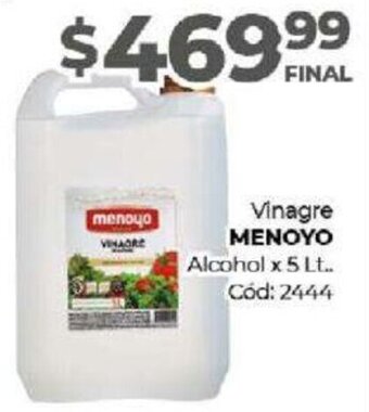 Diarco Menoyo Vinagre Alcohol x 5 Lt oferta
