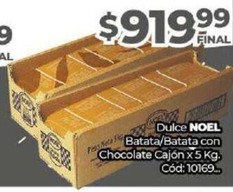 Diarco Noel Dulce Batata/Batata con Chocolate Cajón x 5 kg oferta