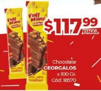 Diarco Georgalos Chocolate x 100 gr. oferta