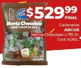 Diarco Arcor Caramelos Menta Chocolate x 715 gr oferta