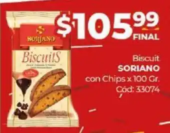 Diarco Soriano Biscuit con Chips x 100 gr oferta