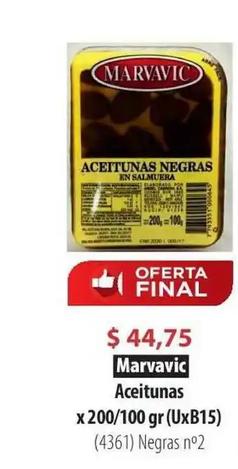 Parodi Marvavic Aceitunas x 200/100gr oferta