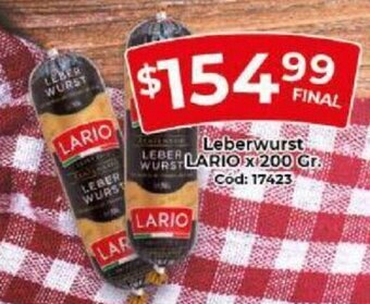 Diarco Lario Leberwurst x 200 gr oferta