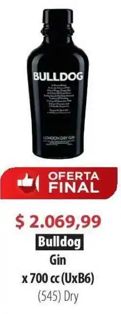 Parodi Bulldog Gin x 700cc oferta