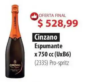 Parodi Cinzano Espumante x 750cc oferta