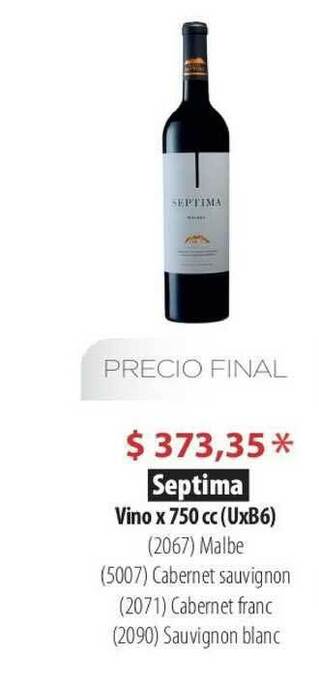 Parodi Septima Vino x 750cc oferta