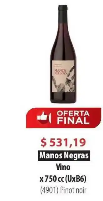 Parodi Manos Negras Vino X 750cc oferta