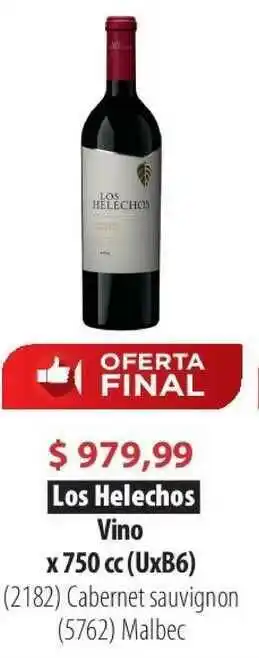 Parodi Los Helechos Vino x 750cc (UxB6) oferta