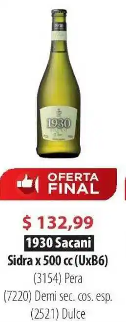 Parodi 1930 Sacani Sidra x 500cc oferta