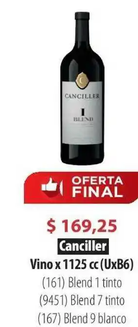 Parodi Canciller Vino x 1125cc oferta