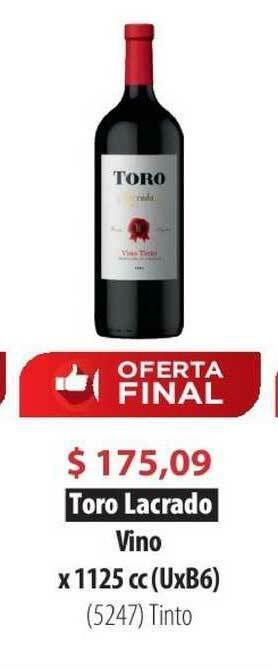 Parodi Toro Lacrado Vino x 1125cc oferta