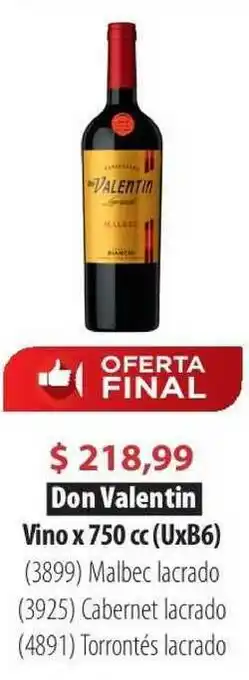 Parodi Don Valentin Vino x 750cc oferta