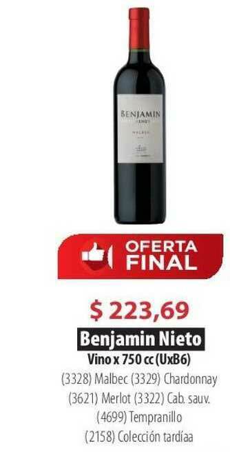 Parodi Benjamin Nieto Vino x 750cc oferta