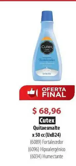 Cutex Quitaesmalte x 50cc