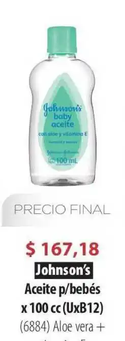 Parodi Johnson's Aceite P-bebes x 100cc oferta