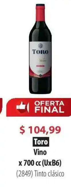 Parodi Toro Vino x 700cc oferta