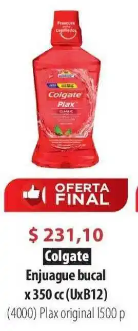Parodi Colgate Enjuague Bucal x 350cc oferta