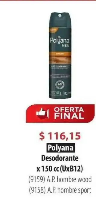 Polyana Desodorante x 150cc