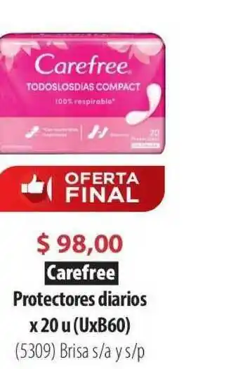 Parodi Carefree Protectores diarios x 20 u oferta