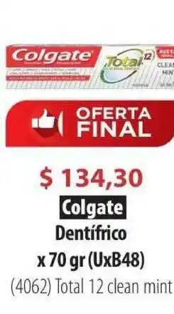 Parodi Colgate Dentrifico x 70gr oferta
