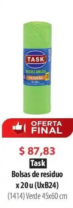Task Bolsas De Residuo x 20 u