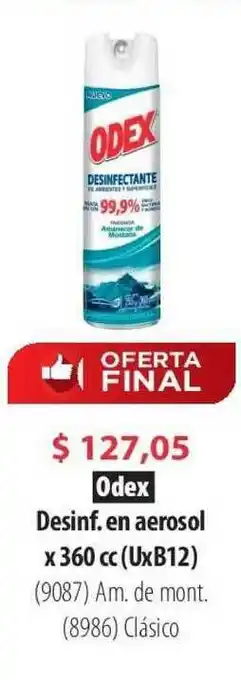 Parodi Odex Desinf. En Aerosol x 360cc oferta