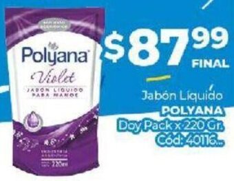 Diarco Polyana Jabón Liquido Doy Pack x 220 gr. oferta
