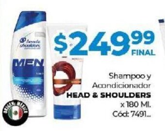 Diarco Head & Shoulders Shampoo y Acondicionador x 180 ml oferta