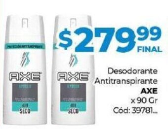 Diarco Axe Desodorante Antitranspirante x 90 gr oferta