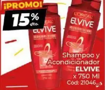 Diarco Elvive Shampoo y Acondicionador x 750 ml oferta