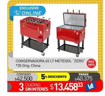La Anonima Conservadora 65 Lt Metegol oferta