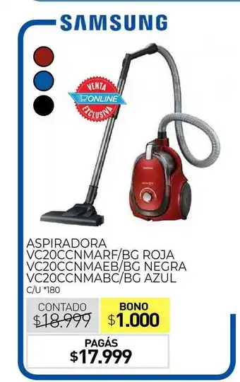 La Anonima Aspridora , Vc20ccnmarf-bg Roja , Vc20ccnmaeb-bg Negra , Vc20ccnmabc-bg Azul oferta
