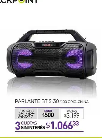 La Anonima Parlante Bt S-30 oferta