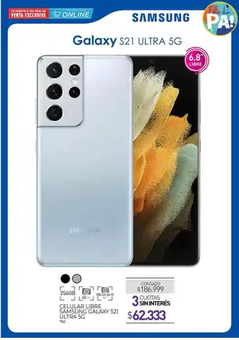 La Anonima Celular Libre Samsung Galaxy S21 Ultra 5g oferta