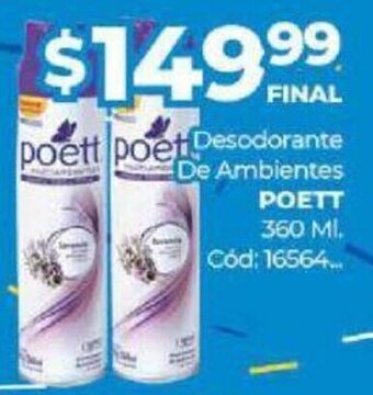 Diarco Poett Desodorante De Ambientes 360 ml oferta