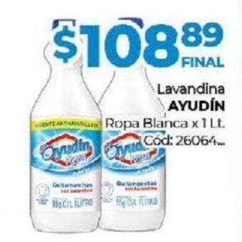 Diarco Ayudín Lavandina Ropa Blanca x 1 lt. oferta
