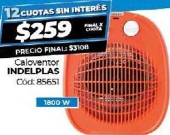 Diarco Indelplas Caloventor oferta