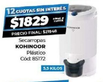 Diarco Kohinoor Secarropas Plástico oferta