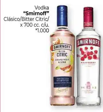 La Anonima Smirnoff Vodka Clásico Bitter Citric x 700cc oferta