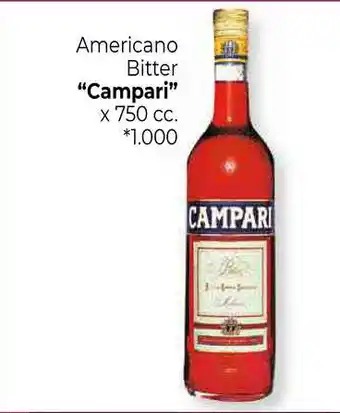 La Anonima Americano Bitter Campari x 750cc oferta