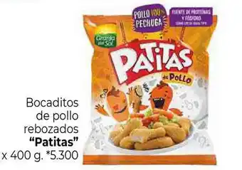 La Anonima Patitas Bocaditos De Pollo Rebozados x 400g oferta