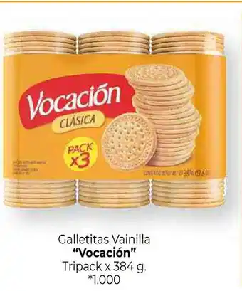 La Anonima Vocación Galletitas Vainilla Tripack x 384g oferta