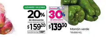 La Anonima Morrón Verde 20% De Descuento oferta